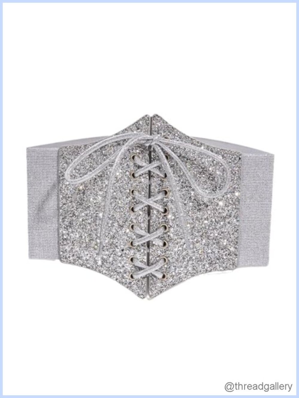 Faux Leather Corset Waist Belt Elastic Lace Up Underbust Ribbon Tie Costume